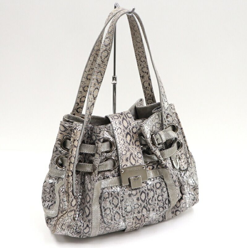 JIMMY CHOO ジミーチュウ ラモナ トートバッグ レザー×パイソン型押し