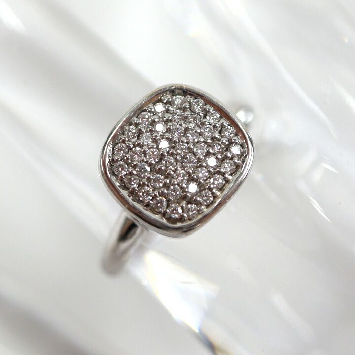 K18WG デザインダイヤモンドリング 0.22ct 【公式通販】