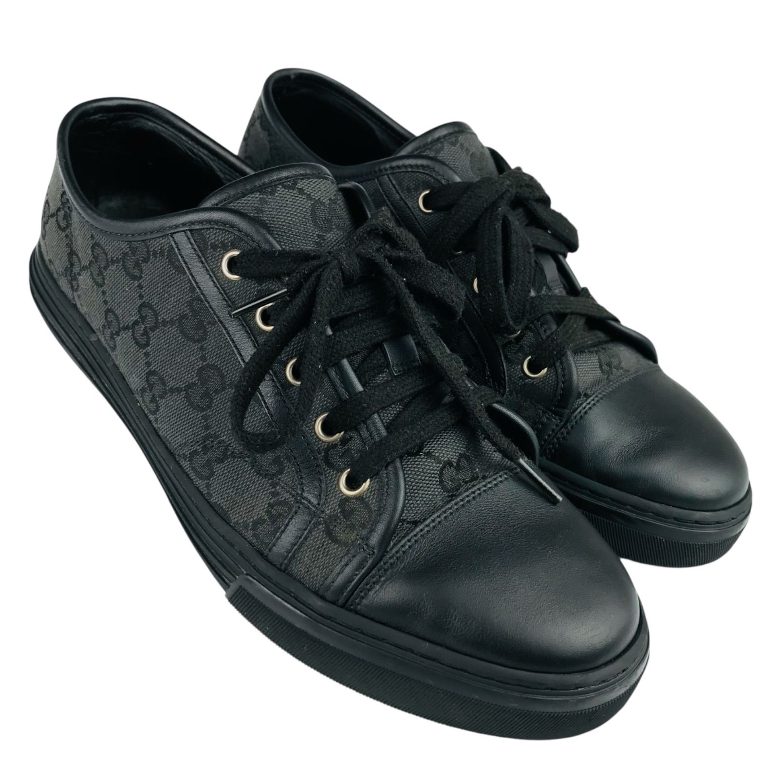 美品☆GUCCI☆グッチ・メンズ キャンバス レザーコンビ GGモノグラム総