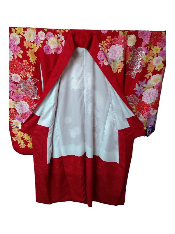 美品 正絹 振袖セット 振袖 袋帯 重ね衿 帯揚げ 帯締め 着付け小物