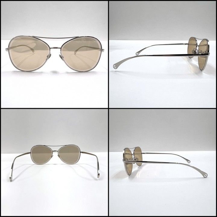 CHANEL シャネル サングラス シルバー・フレーム×ブラウン・レンズ