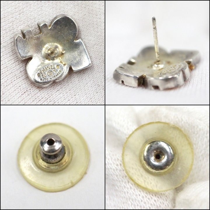 CHANEL シャネル ヴィンテージ スクエア ロゴ ピアス ココマーク