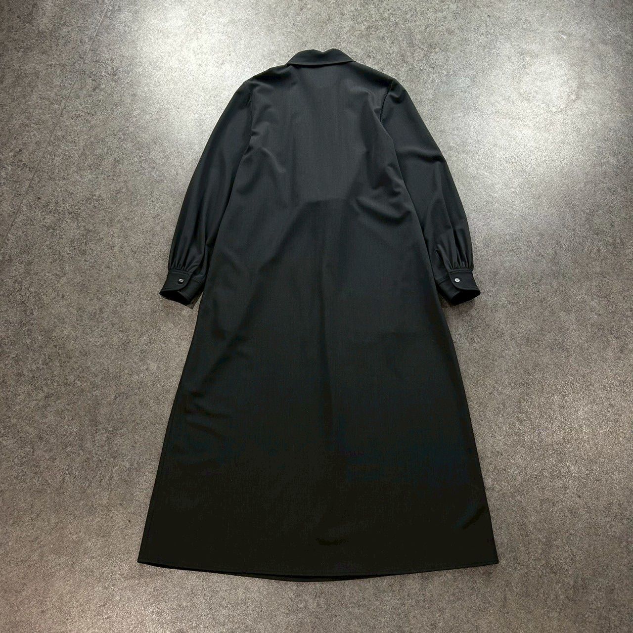 ZARA ザラ 長袖 シャツワンピース ピンタック ストレッチ ブラック 黒 
