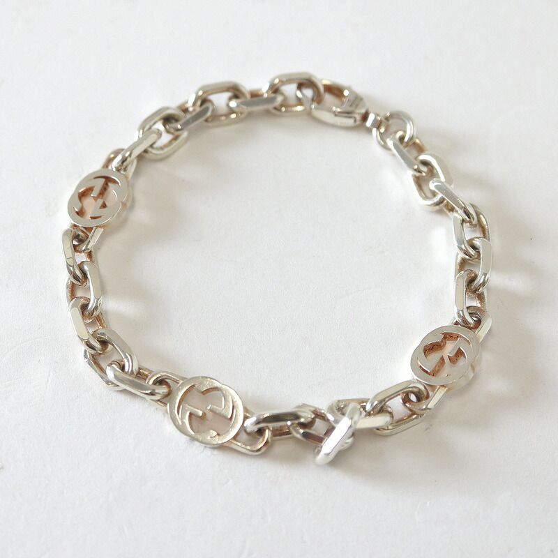 GUCCI グッチ チェーン・ブレスレット インターロッキングG Ag925 #18