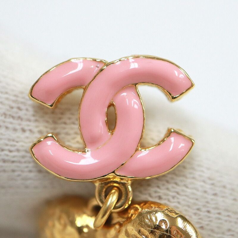 CHANEL シャネル ピアス ハート×CC GP ピンク×ゴールド B23K - メルカリ