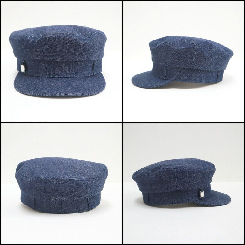 HERMES エルメス キャスケットドーヴィルデニム 帽子 デニム ネイビー