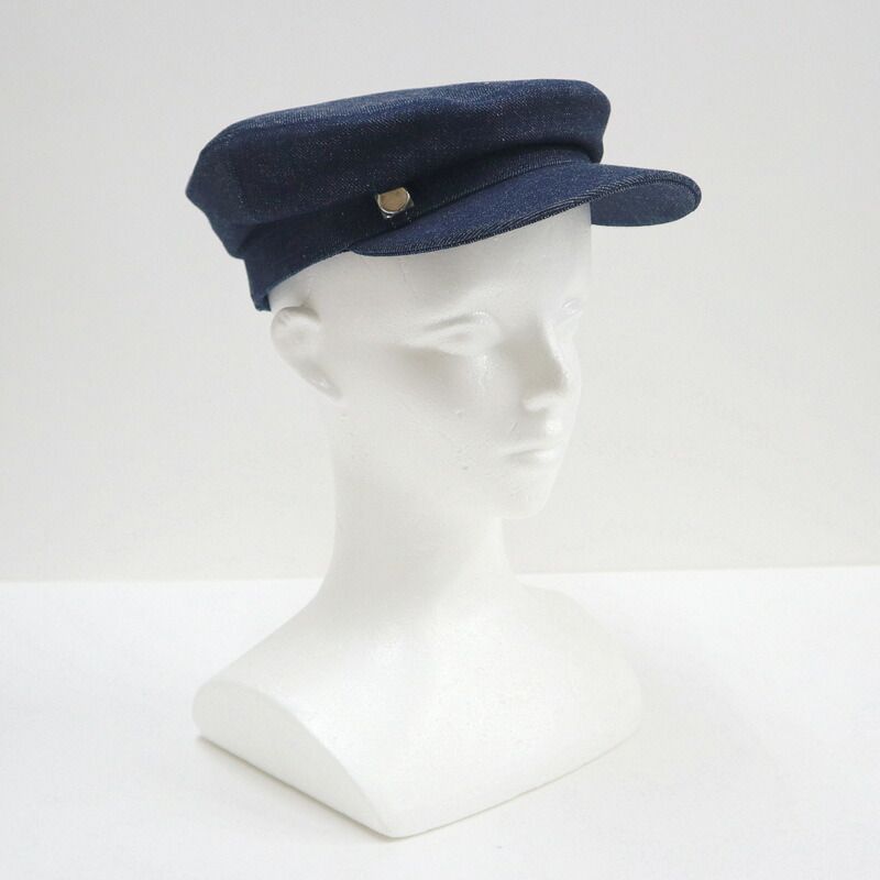 HERMES エルメス キャスケットドーヴィルデニム 帽子 デニム ネイビー