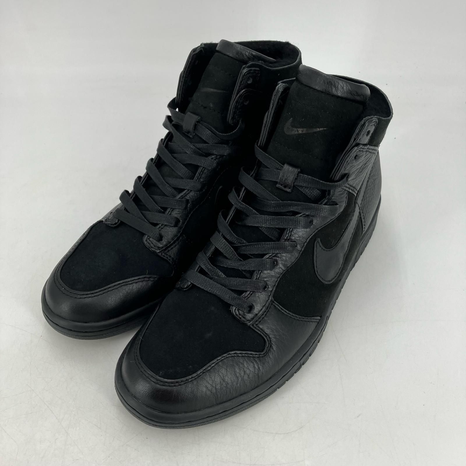 RARE Nike Dunk LUXE SP Sherpa Fleece Black Leather Sneakers, Size 12 Dunk Low SE  main image 4
