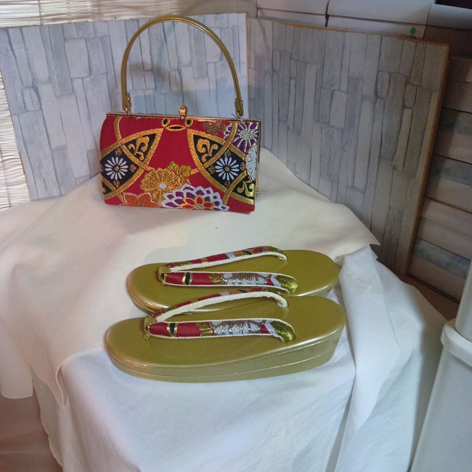 高級西陣織草履バックセット - メルカリ