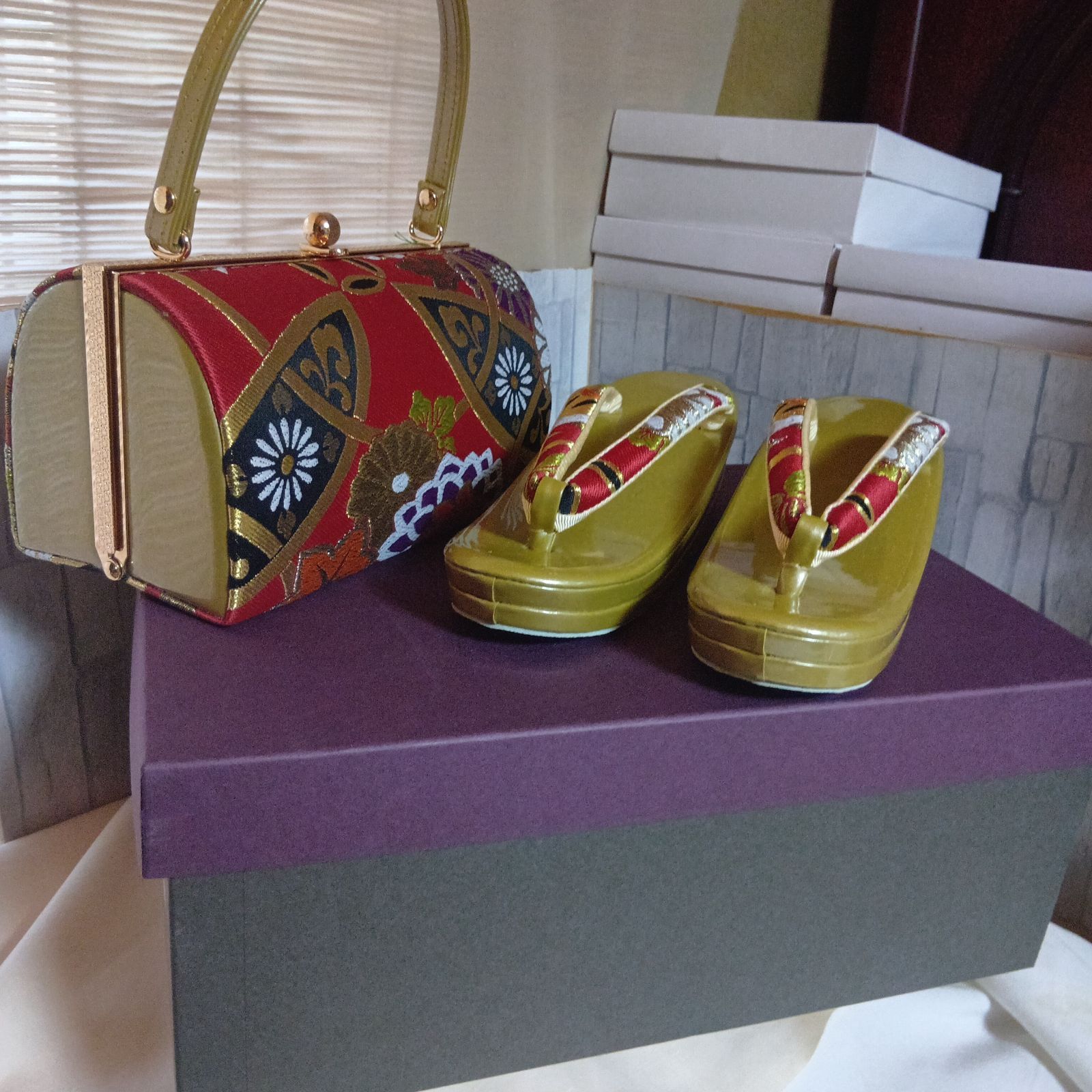 高級西陣織草履バックセット - メルカリ