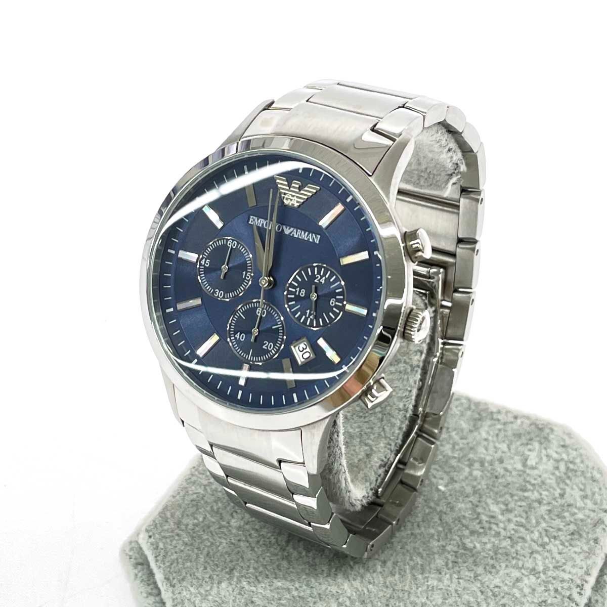 EMPORIO ARMANI エンポリオアルマーニ 腕時計 クロノグラフ SS/ AR 