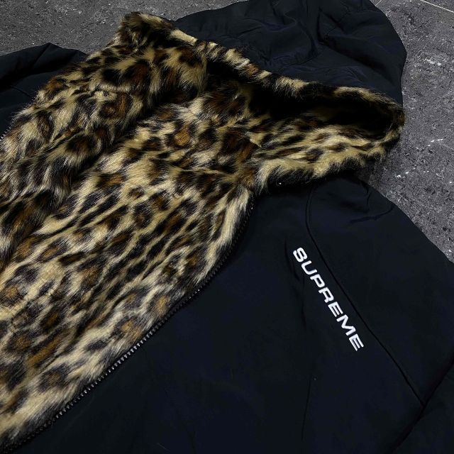 Supreme 25ss Faux Fur Reversible Hooded Track Jacket SIZE-XL