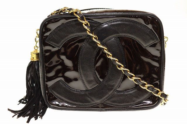 シャネル CHANEL 80s ポシェット タッセル チェーンショルダー CC ココ