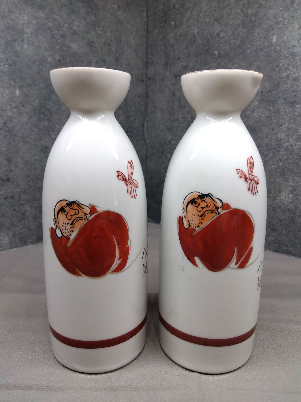 九谷焼 赤絵達磨図 徳利型 一輪挿し ペア 花瓶 酒器 A713 - メルカリ