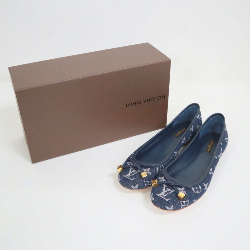 LOUIS VUITTON ルイヴィトン フラットシューズ モノグラム・デニム