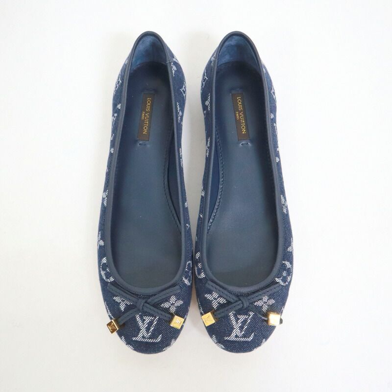 LOUIS VUITTON ルイヴィトン フラットシューズ モノグラム・デニム