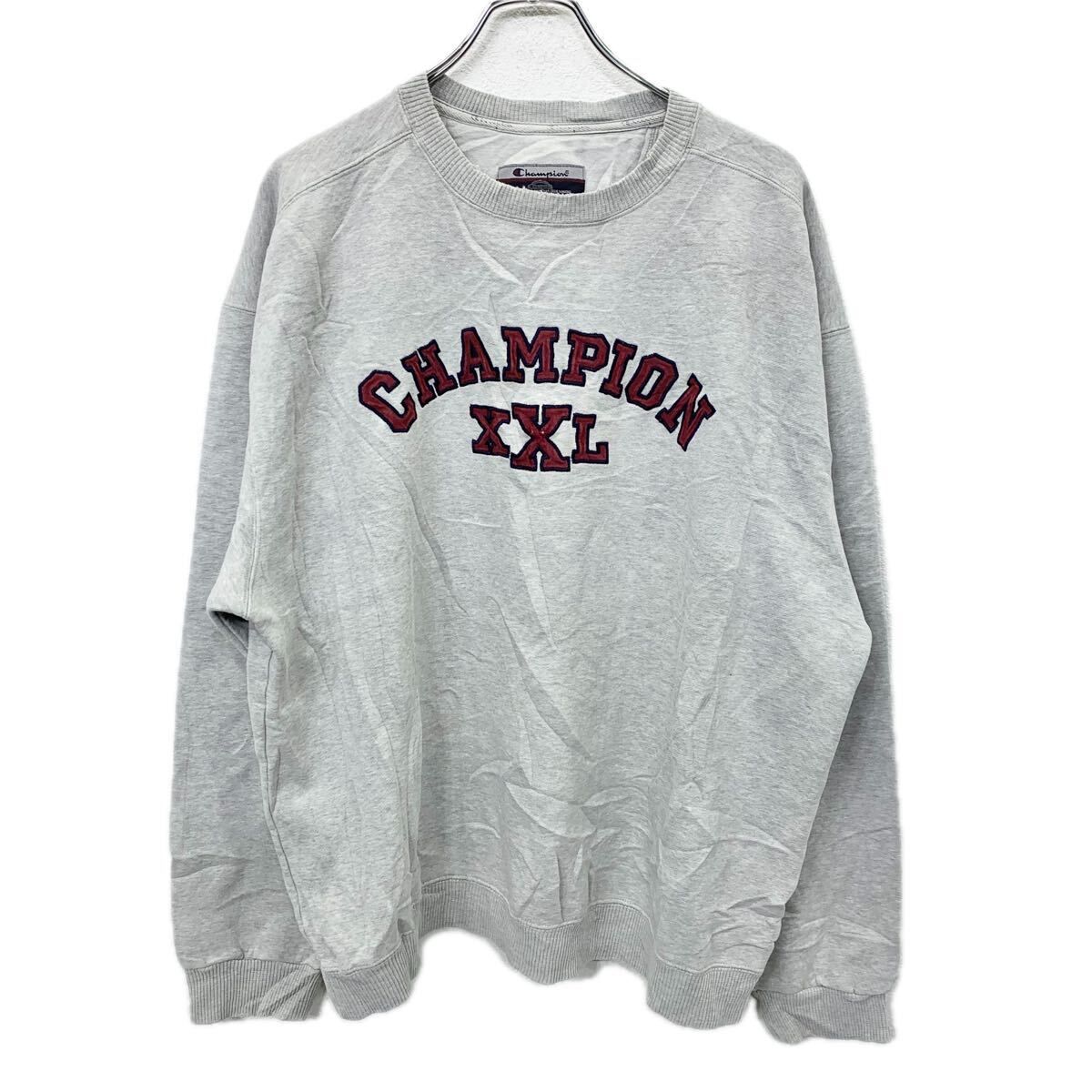 00s Champion ロゴスウェット トレーナー 2XL位 グレー チャンピオン