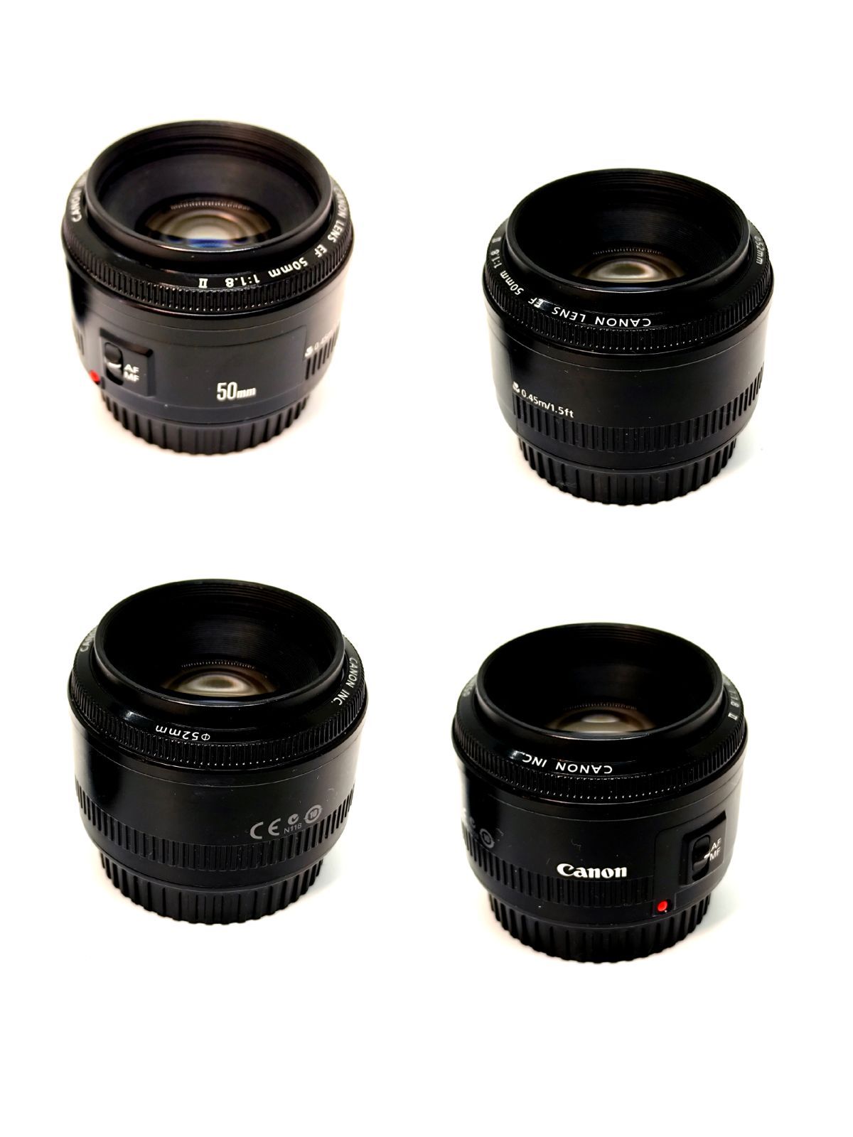 Canon LENS EF 50mm 1.8 Ⅱ レンズ本体のみ中古品 - メルカリ