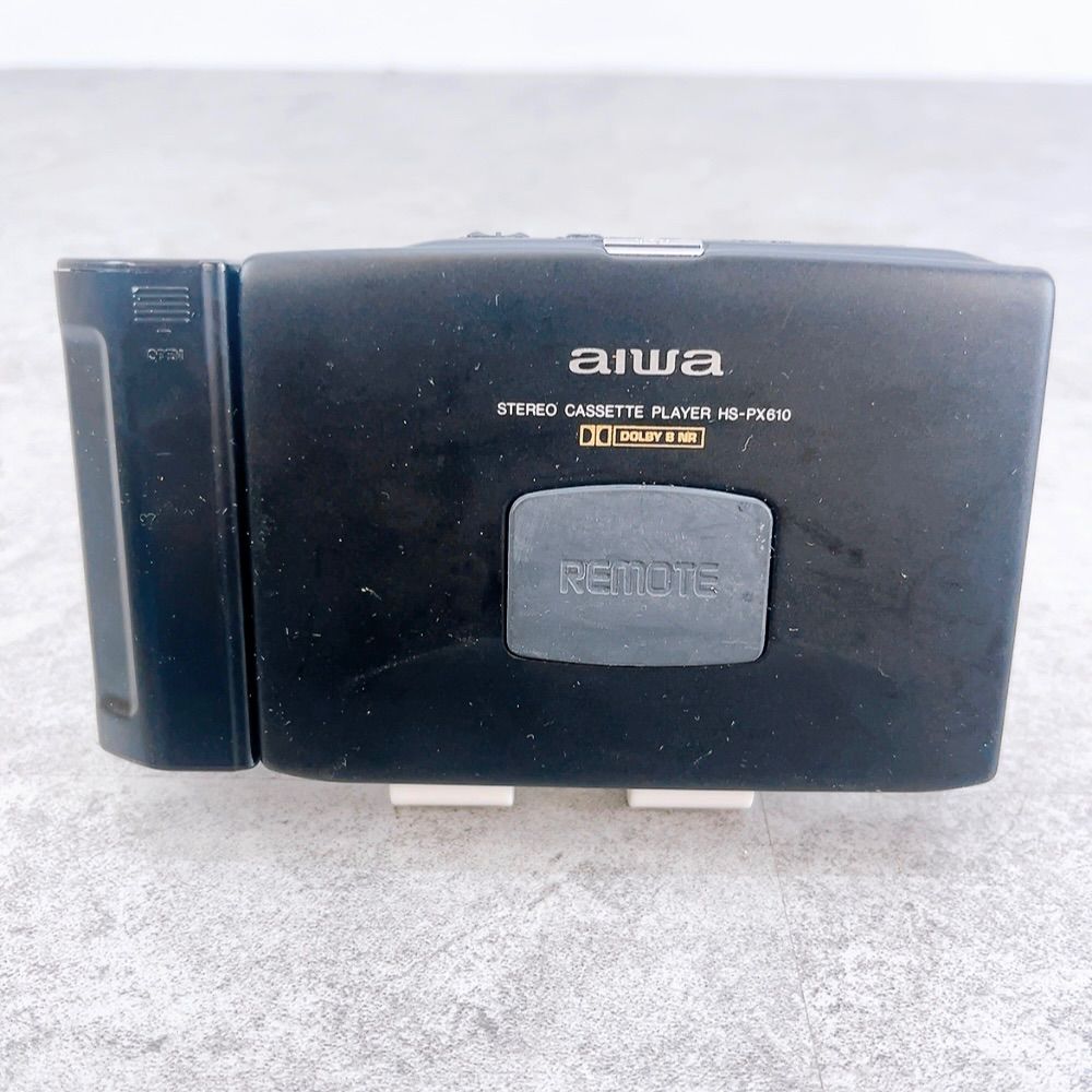 H-1016 aiwa ステレオカセットプレーヤー HS-PX610 ブラック ジャンク