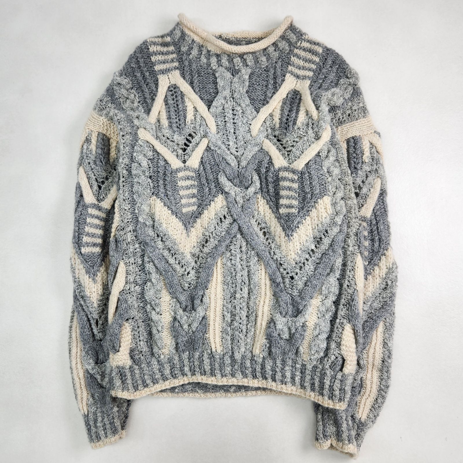 美品 Vintage ニット ヴィンテージ 3Dニット クージー風 立体デザイン