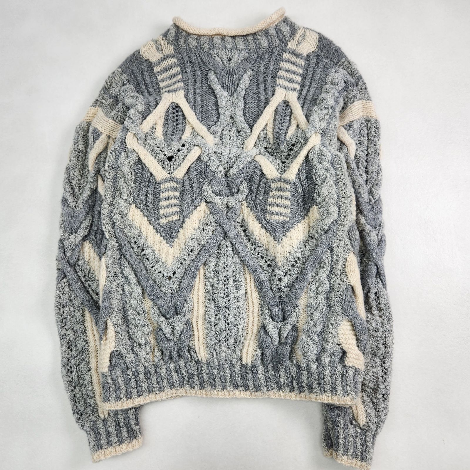 美品 Vintage ニット ヴィンテージ 3Dニット クージー風 立体デザイン 