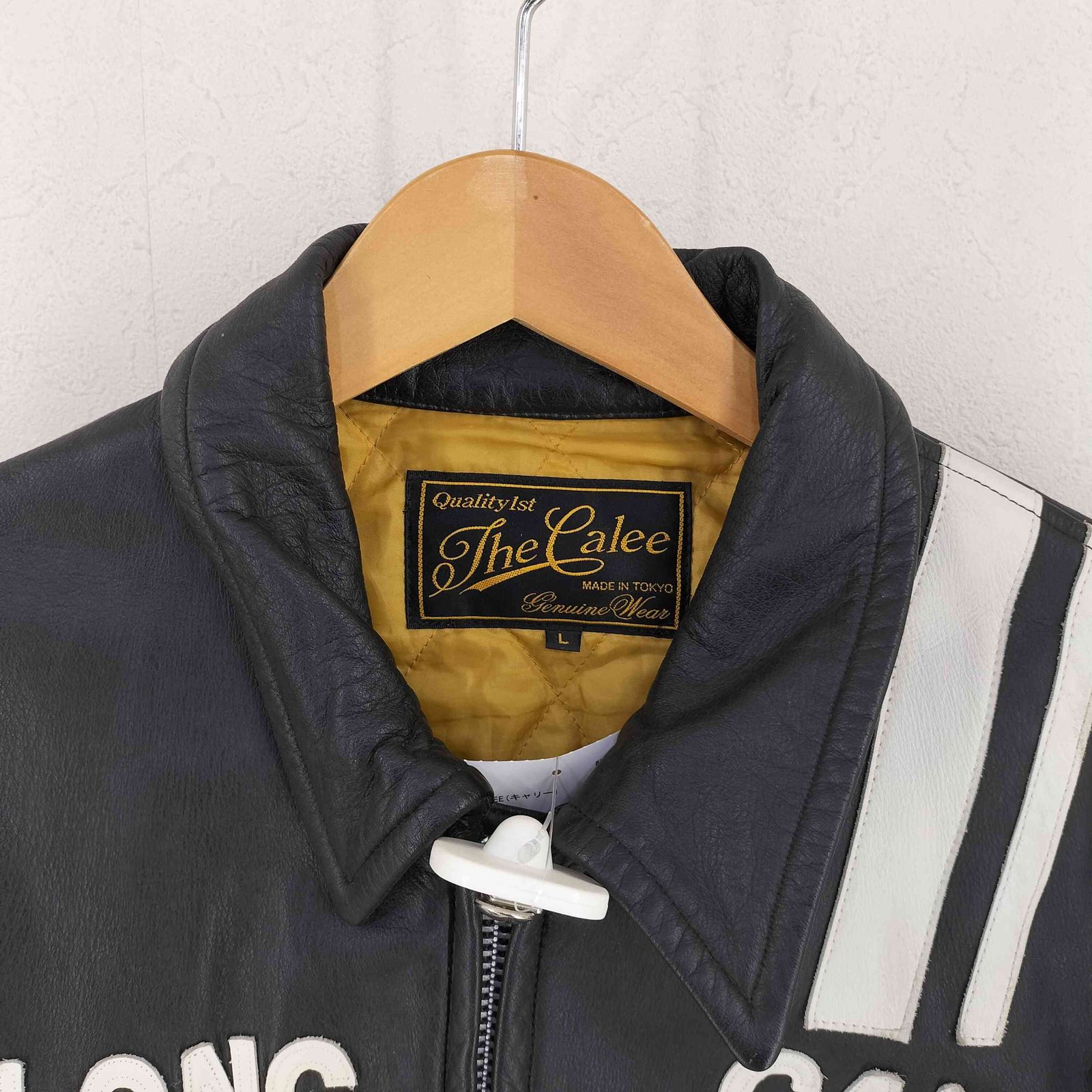 キャリー CALEE レザーシングルライダースジャケット メンズ import：L