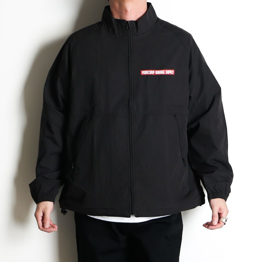 ポークチョップ TRACK JKT BLACK Mサイズ PORKCHOP/ポークチョップ】BAR&SHIELD TRACK JKT / ブラック