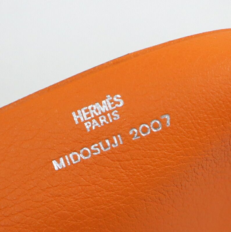 HERMES エルメス ヴィドポッシュ 2007年御堂筋店限定 オレンジ レザー