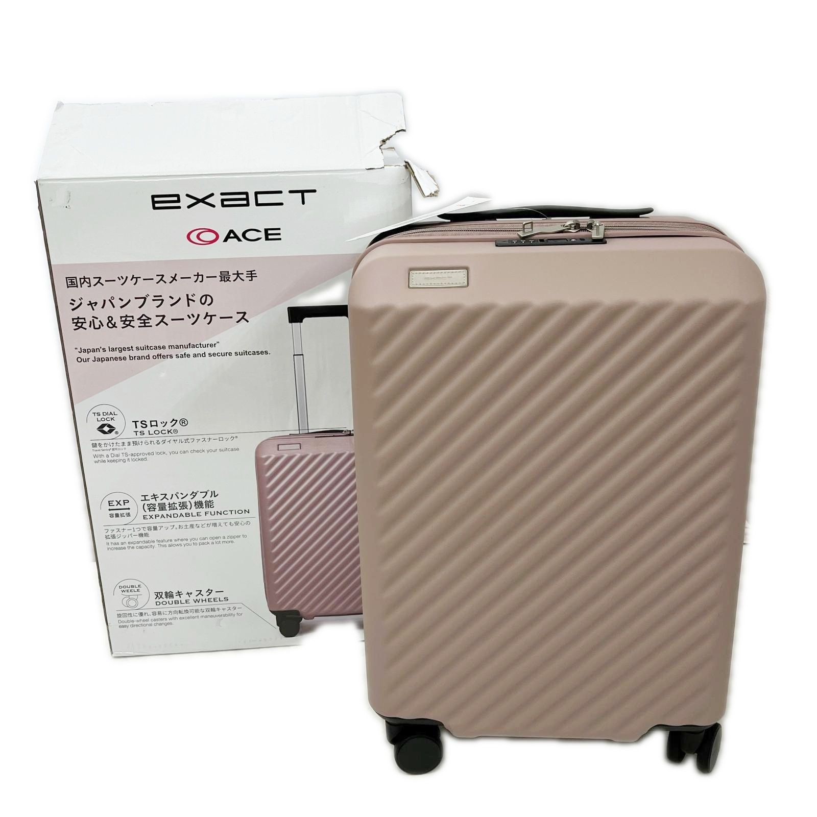 ◇◇ACE EXACT スーツケース 機内持込みサイズ 20インチ ピンク - メルカリ