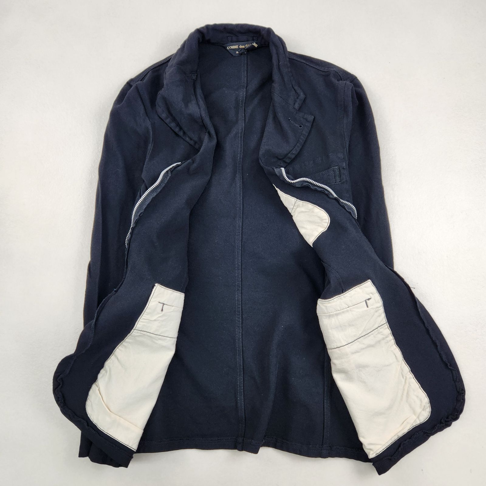 美品 COMME des GARCONS HOMME PLUS ブルゾン AD2003 カーブ期 ポリ縮