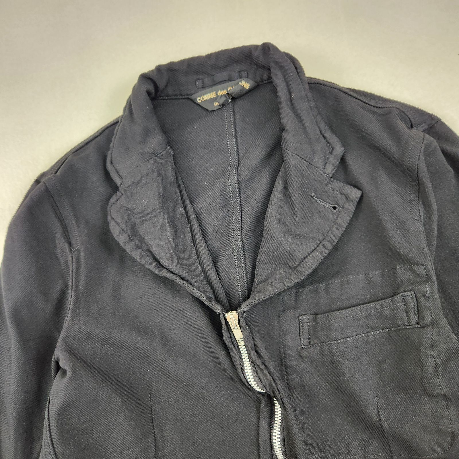 美品 COMME des GARCONS HOMME PLUS ブルゾン AD2003 カーブ期 ポリ縮 