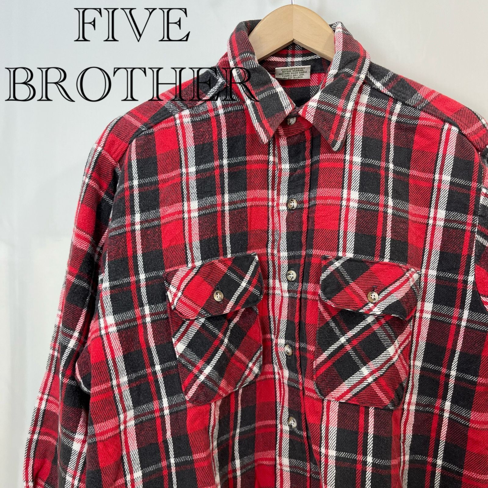 FIVEBROTHER ファイブブラザー ヘビーネルシャツ Size:L チェック