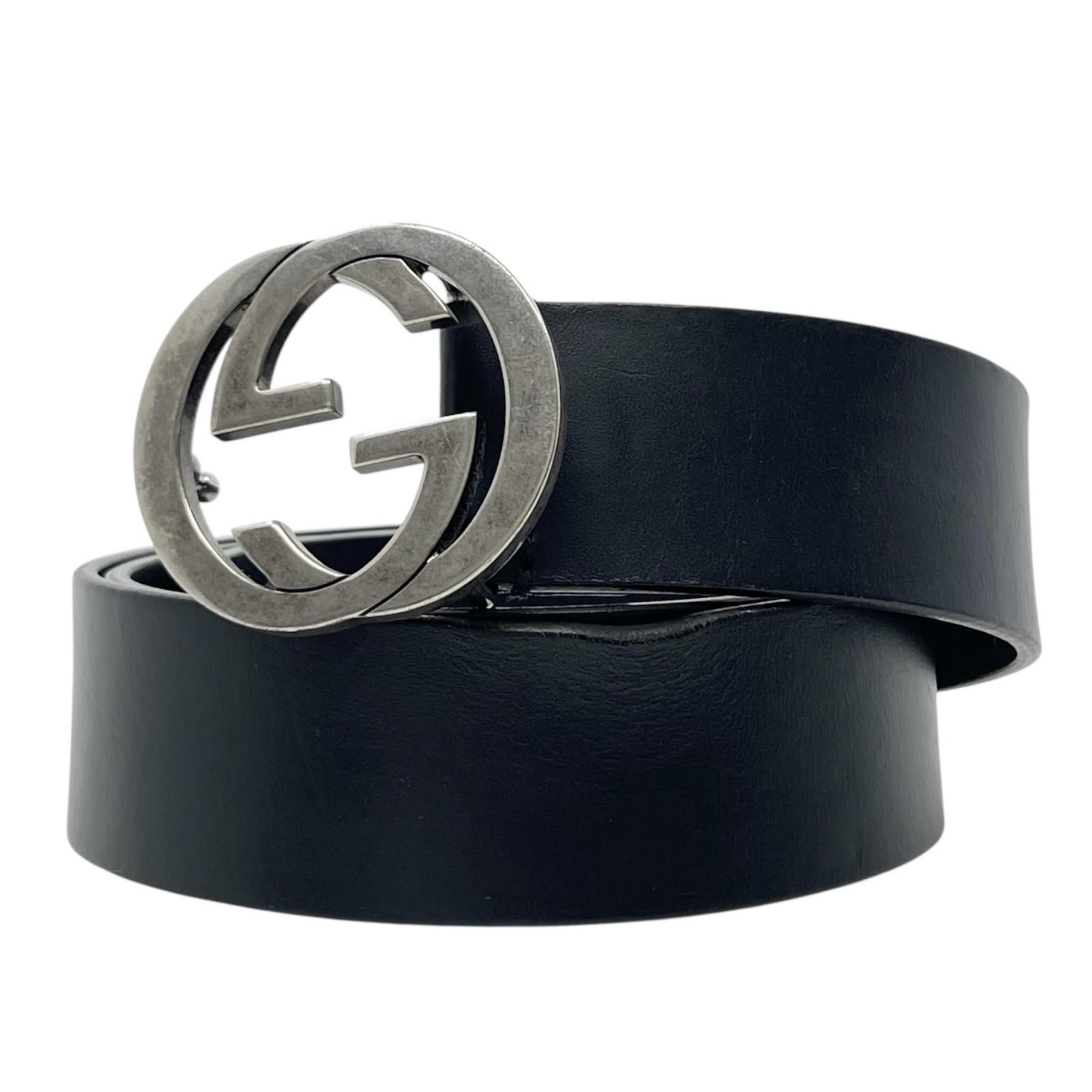 中古】GUCCI | グッチ インターロッキングG ベルト 546389 ブラック