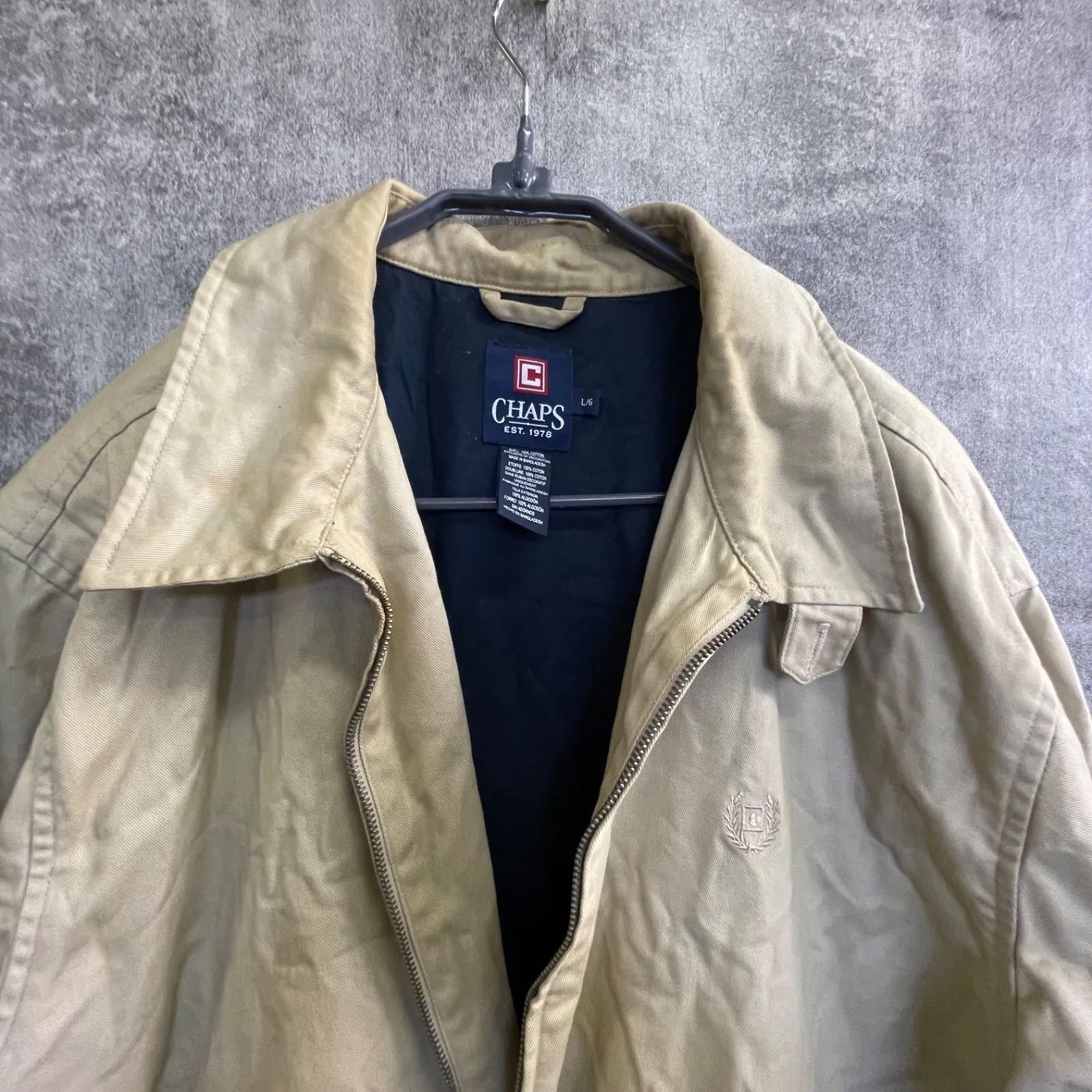 U-165】CHAPS Ralph Lauren ブルゾン XL ベージュ コットンジャケット 