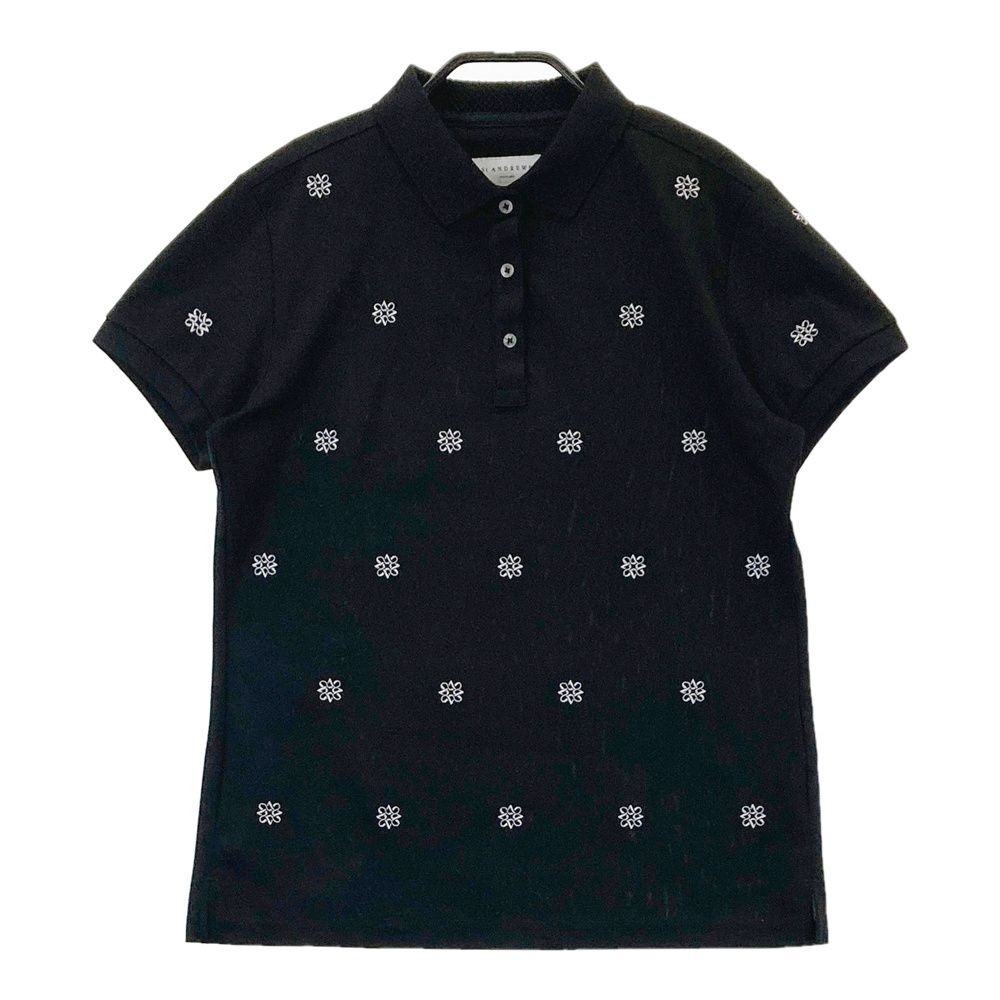 サイズ：M ST ANDREWS セントアンドリュース 半袖ポロシャツ ロゴ総柄