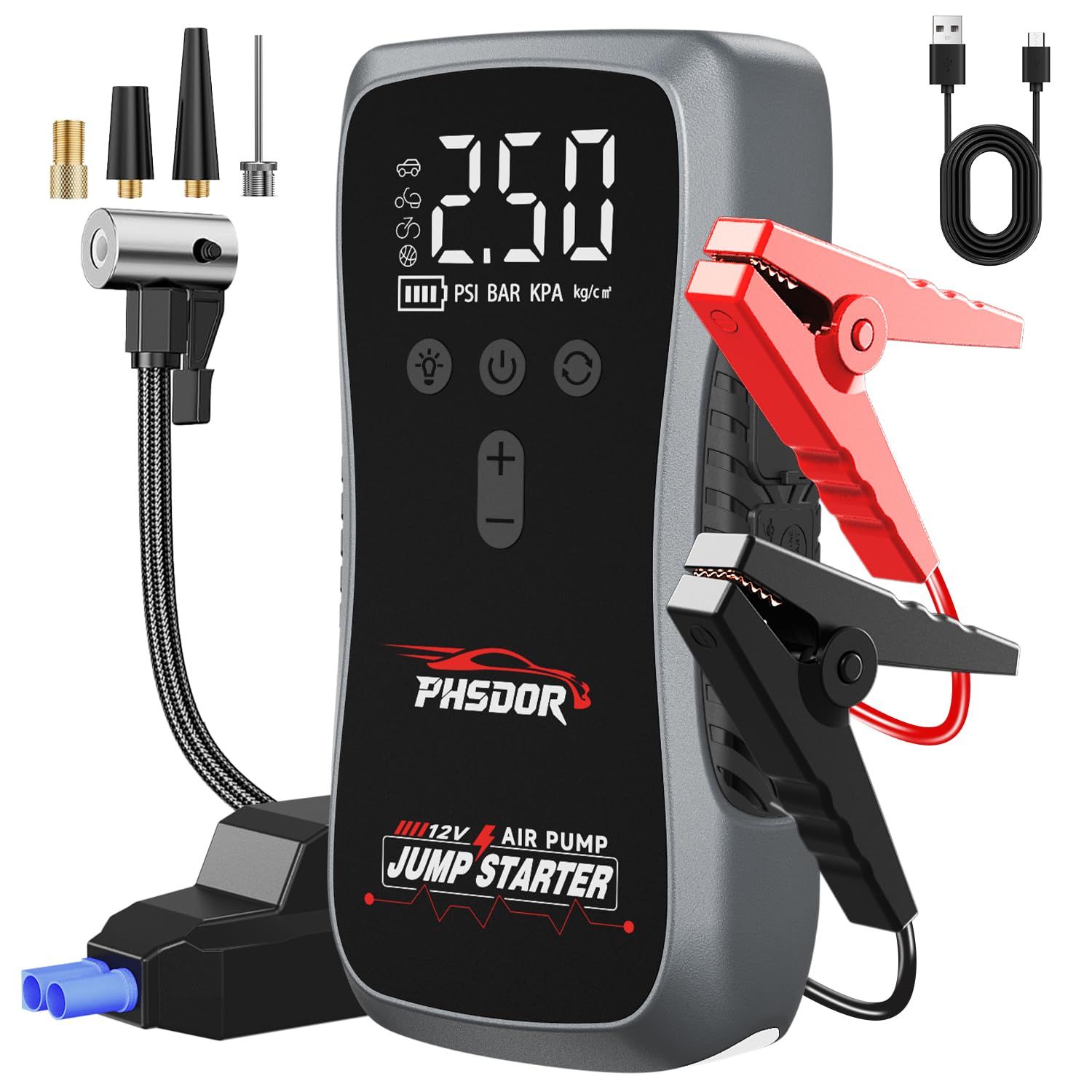 ジャンプスターター 空気入れ 25000mAh 8000A 車用エンジンスターター