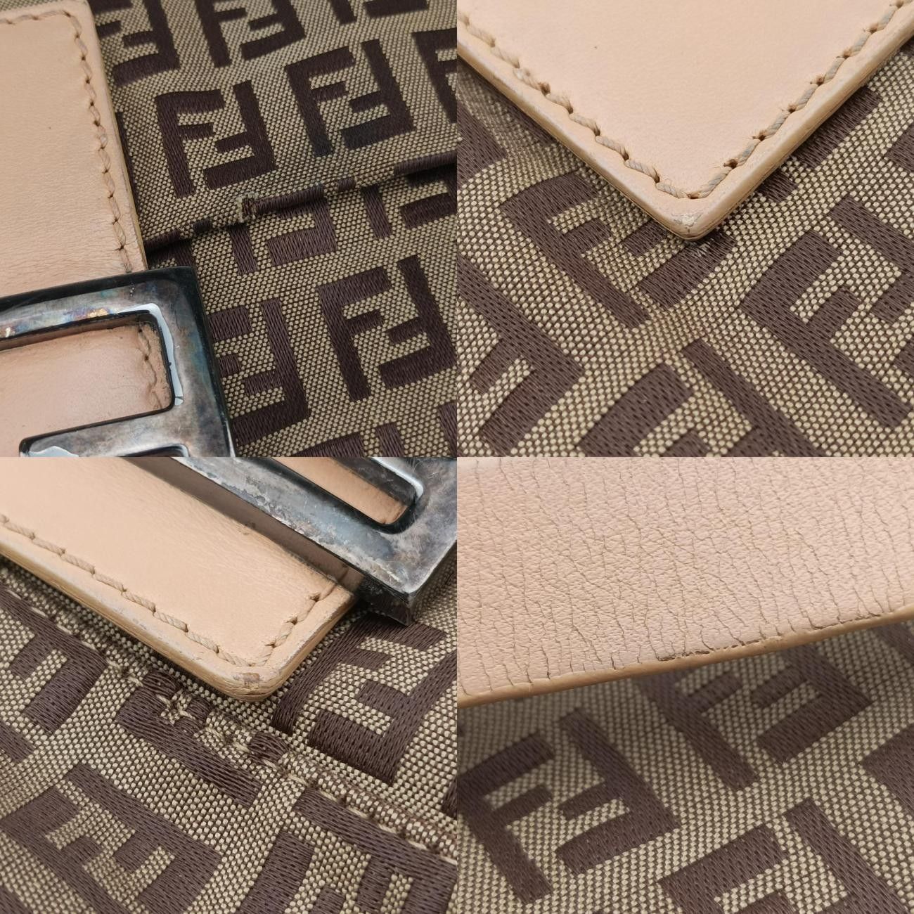 フェンディFendiマンマバケット ズッキーノ柄 ブラウン キャンバス