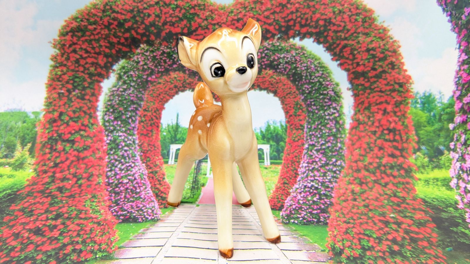 ディズニー ヴィンテージ バンビ 陶器 フィギュア 置物 当時物 DISNEY