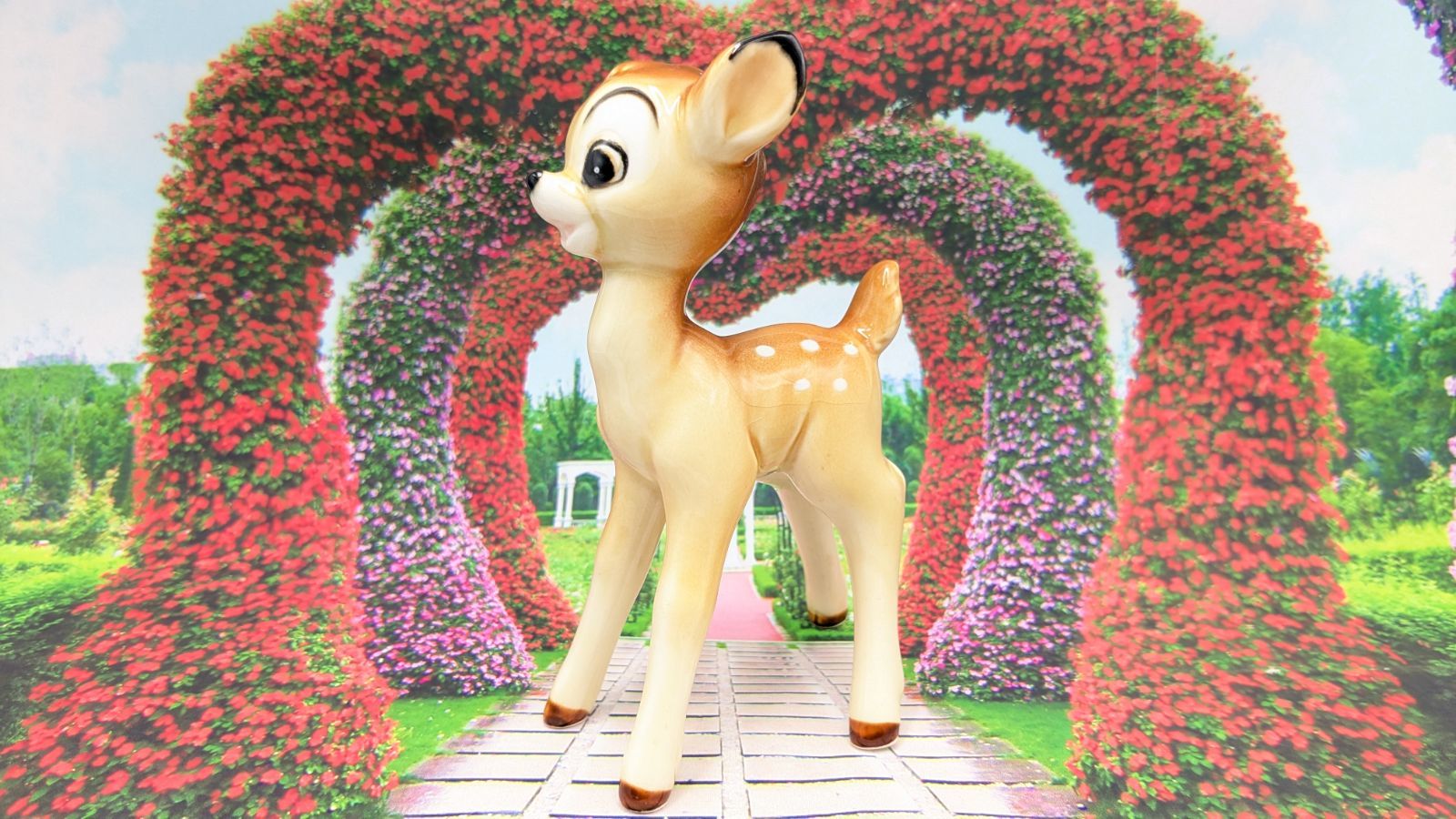 ディズニー ヴィンテージ バンビ 陶器 フィギュア 置物 当時物 DISNEY