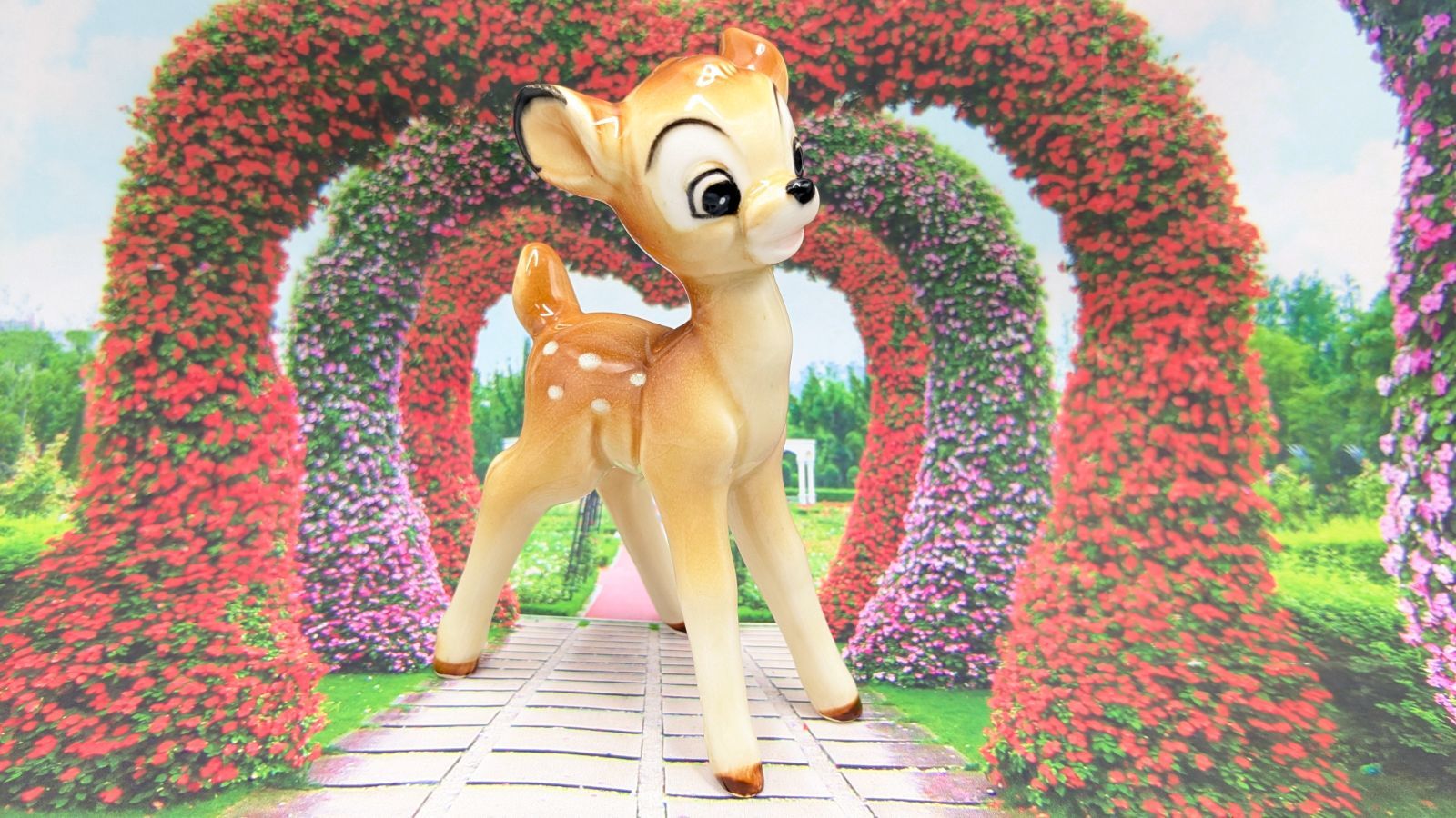 ディズニー ヴィンテージ バンビ 陶器 フィギュア 置物 当時物 DISNEY