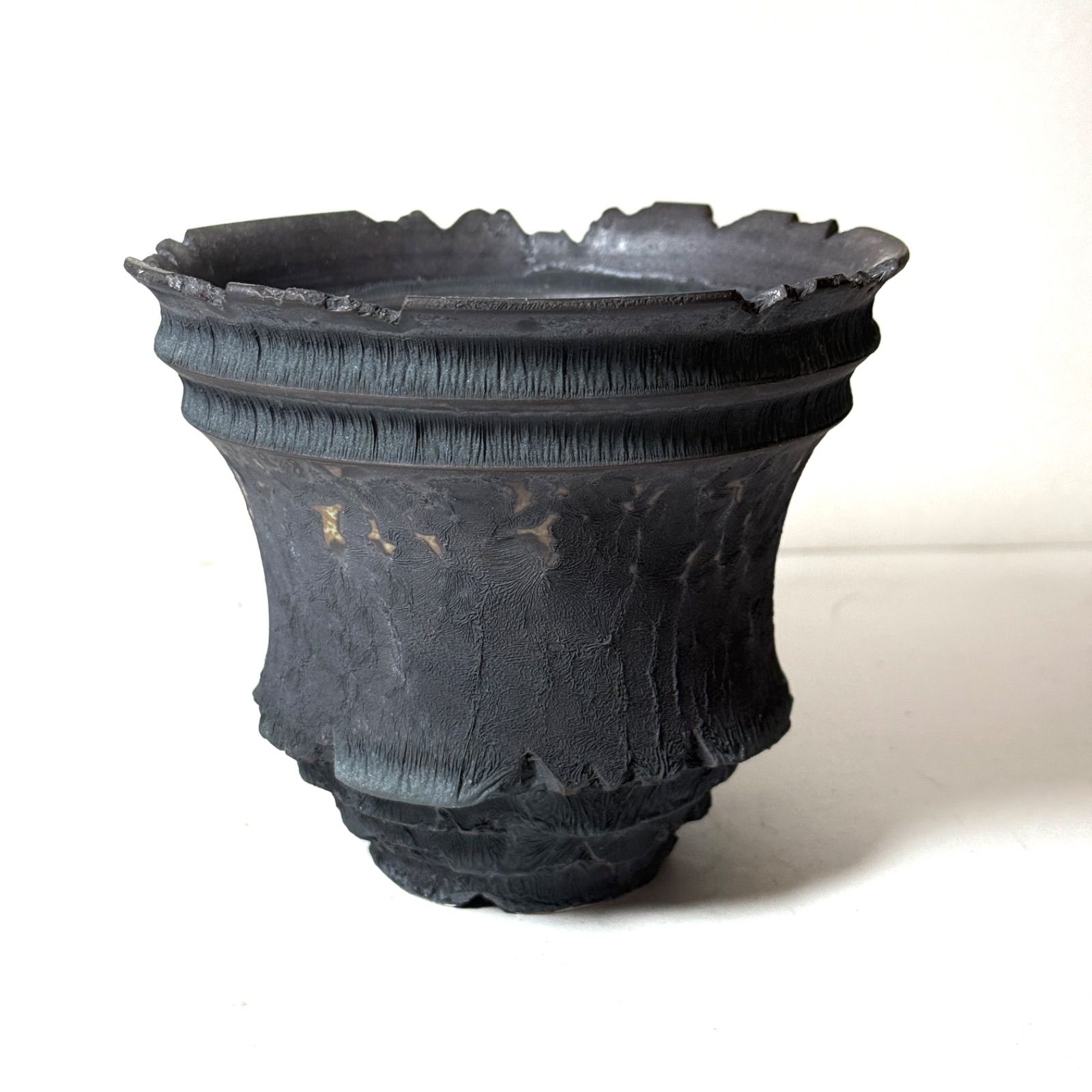 口径12.5cm植木鉢多肉塊根観葉植物ハンドメイド陶器陶芸アカベサボテン