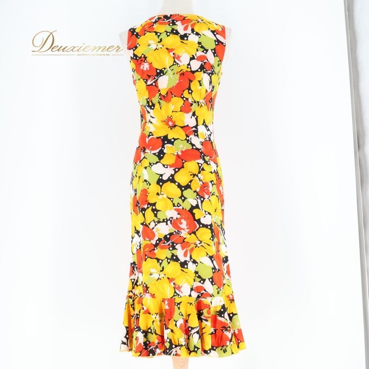 フラメンコ 衣装 ワンピース ドレス イエロー系 オレンジ系 レッド系