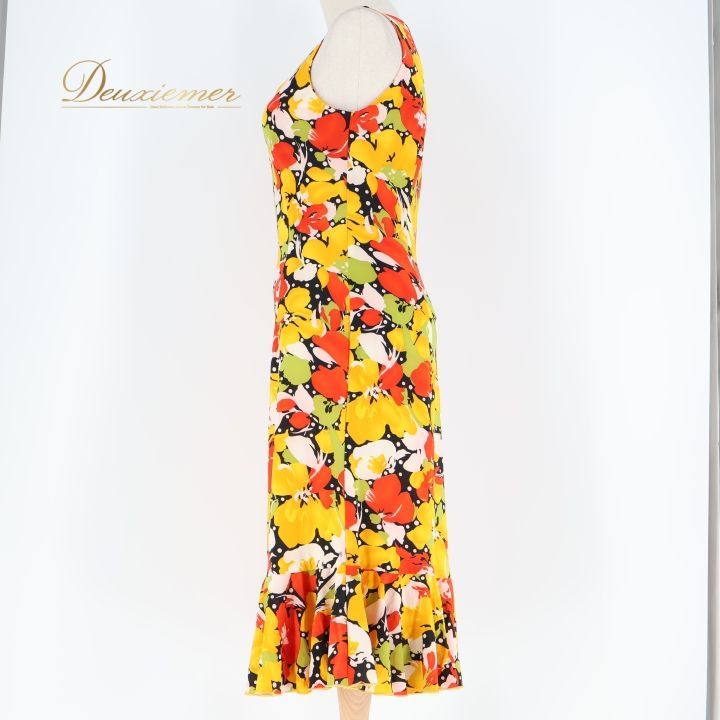 フラメンコ 衣装 ワンピース ドレス イエロー系 オレンジ系 レッド系