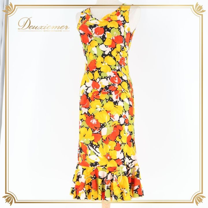 フラメンコ 衣装 ワンピース ドレス イエロー系 オレンジ系 レッド系