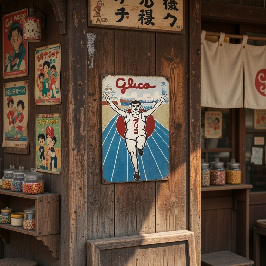 昭和 看板 プレート 平成 レトロ 当時物 デッドストック ガレージ 昭和レトロ グリコ ガレージ 雑貨 ブリキ看板 ヴィンテージ サイン