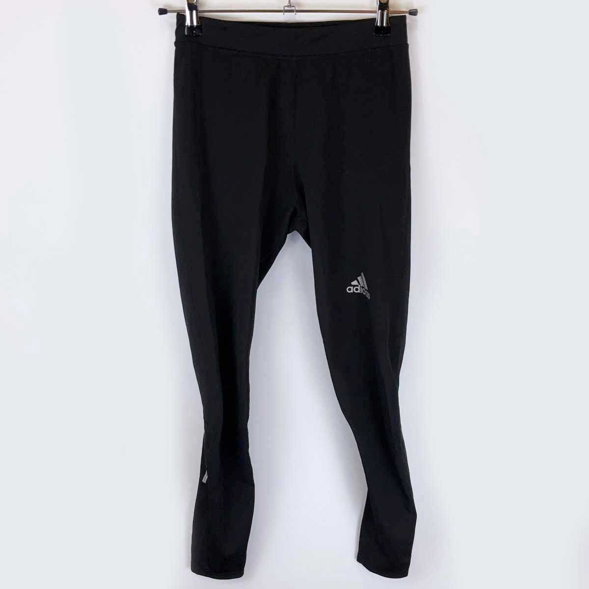 アディダス SQ ランニング ロングタイツ L ブラック S10058 メンズ