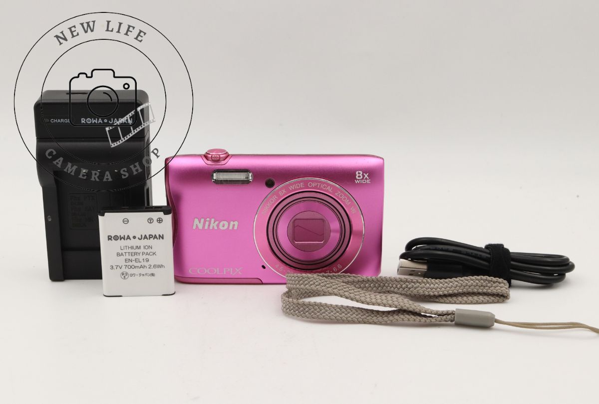 カメラ 動作好調☆Nikon COOLPIX S3700 ニコン クールピクス ピンク