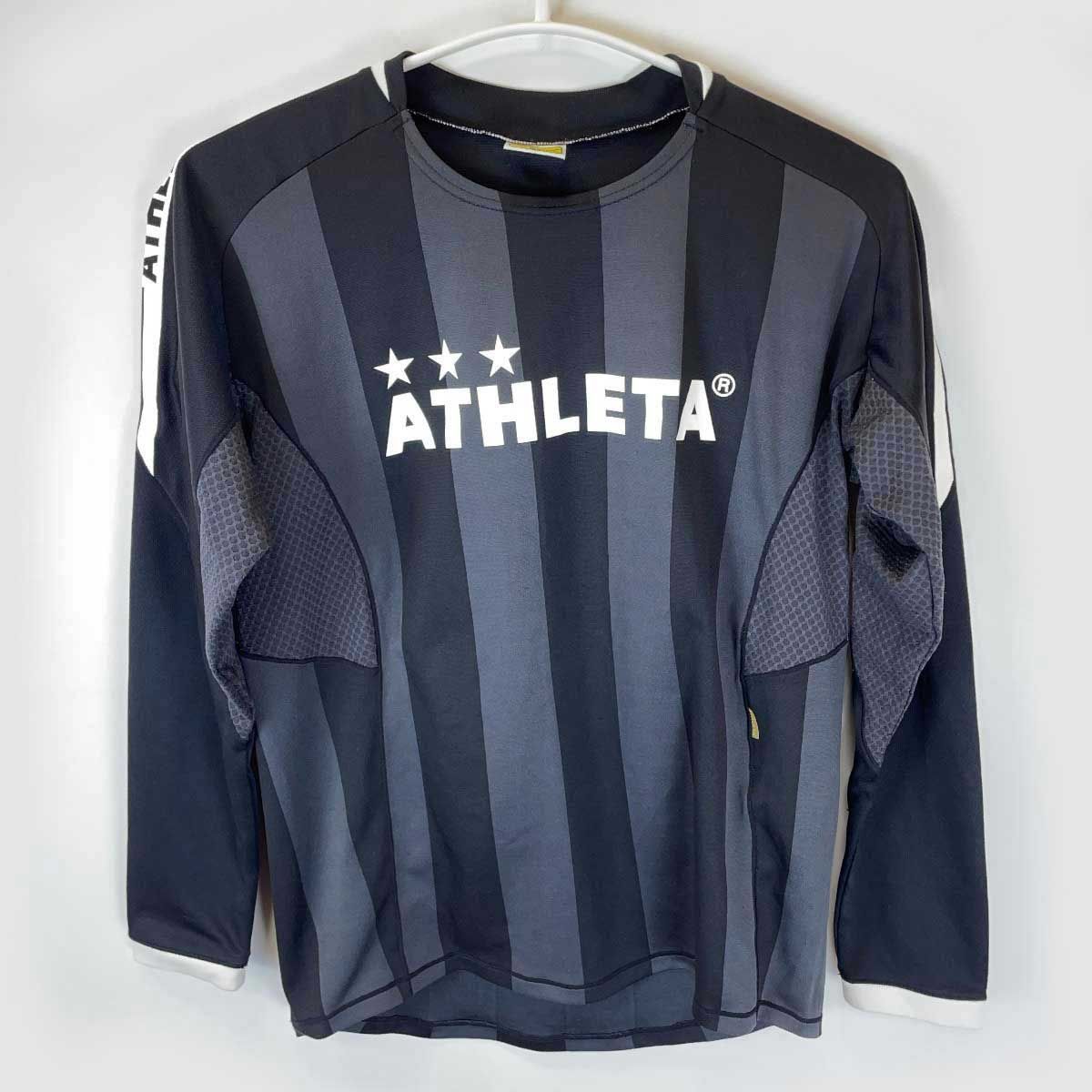 アスレタ 長袖 ドライシャツ プラシャツ ロングスリーブ 160 ブラック