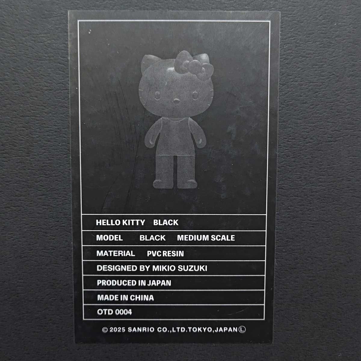 ONE TODAY ワントゥデイ HELLO KITTY BLACK SERIES BLACK ハローキティ