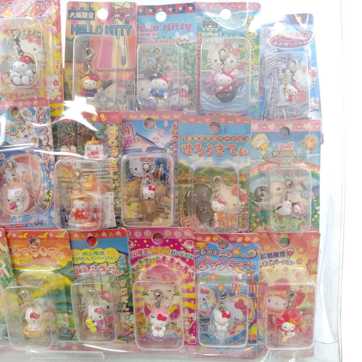 未使用】[100個セット] ハローキティご当地 値付け ほか ストラップ